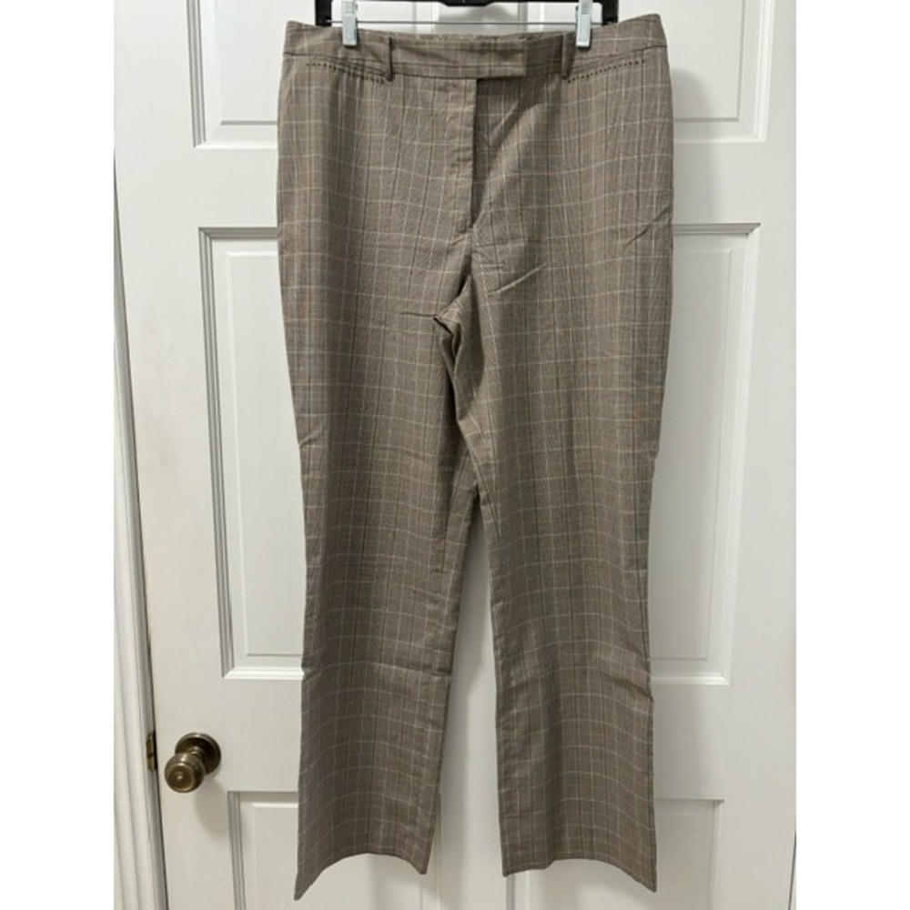 Women's 14 Dress Barn Work Pants Slacks Gray Brown